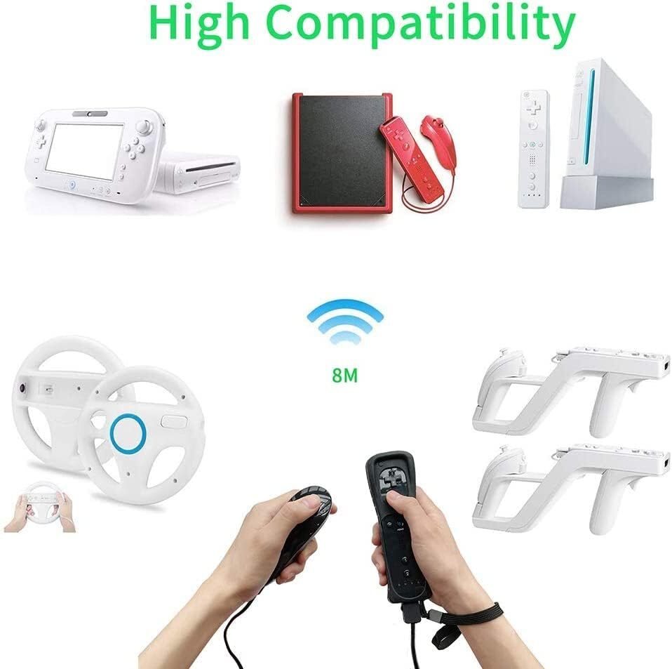 Built-in Motion Plus Remote Nunchuck Controller for Nintendo Wii Silicon Case
