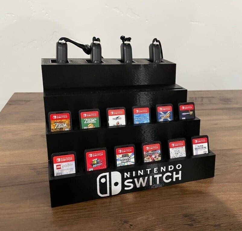 Nintendo Switch Wrist & Cartridge Stand Holds 18 Cartridges and 4 Wrist Straps
