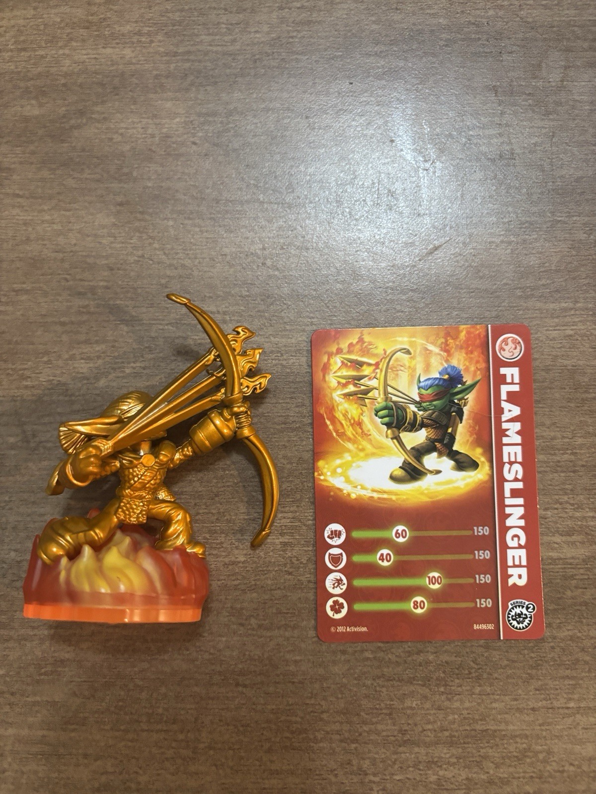 Skylanders Giants 84496888 Gold Flameslinger Video Game Figure Activision 2012