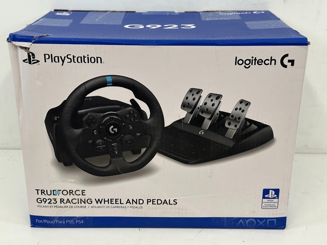 Logitech G923 Racing Wheel and Pedals, TRUEFORCE up to 1000 Hz Force Feedback