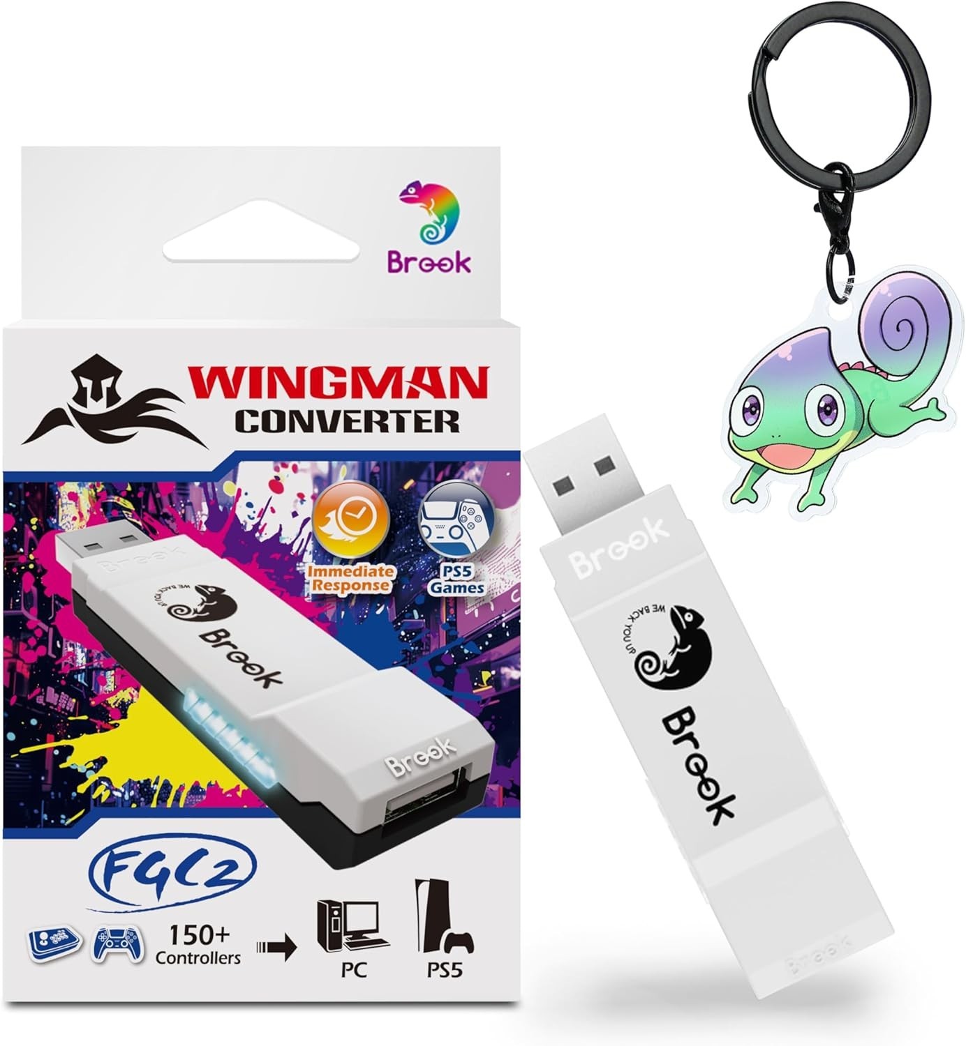 Brook Wingman FGC 2 Wired Arcade Controller Converter for PS5 / PC