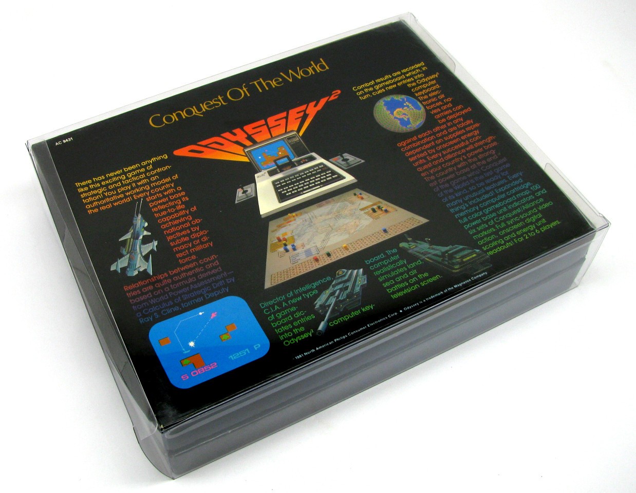 3x CLEAR PLASTIC PROTECTIVE BOX / SLEEVE FOR BIG BOX MAGNAVOX ODYSSEY 2 GAMES