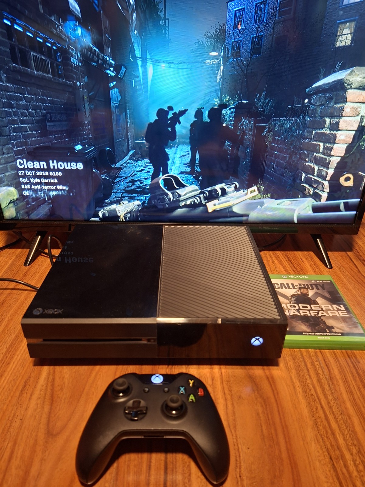 XBOX One Wireless Controller Model 1537 Black Microsoft TESTED (Used)