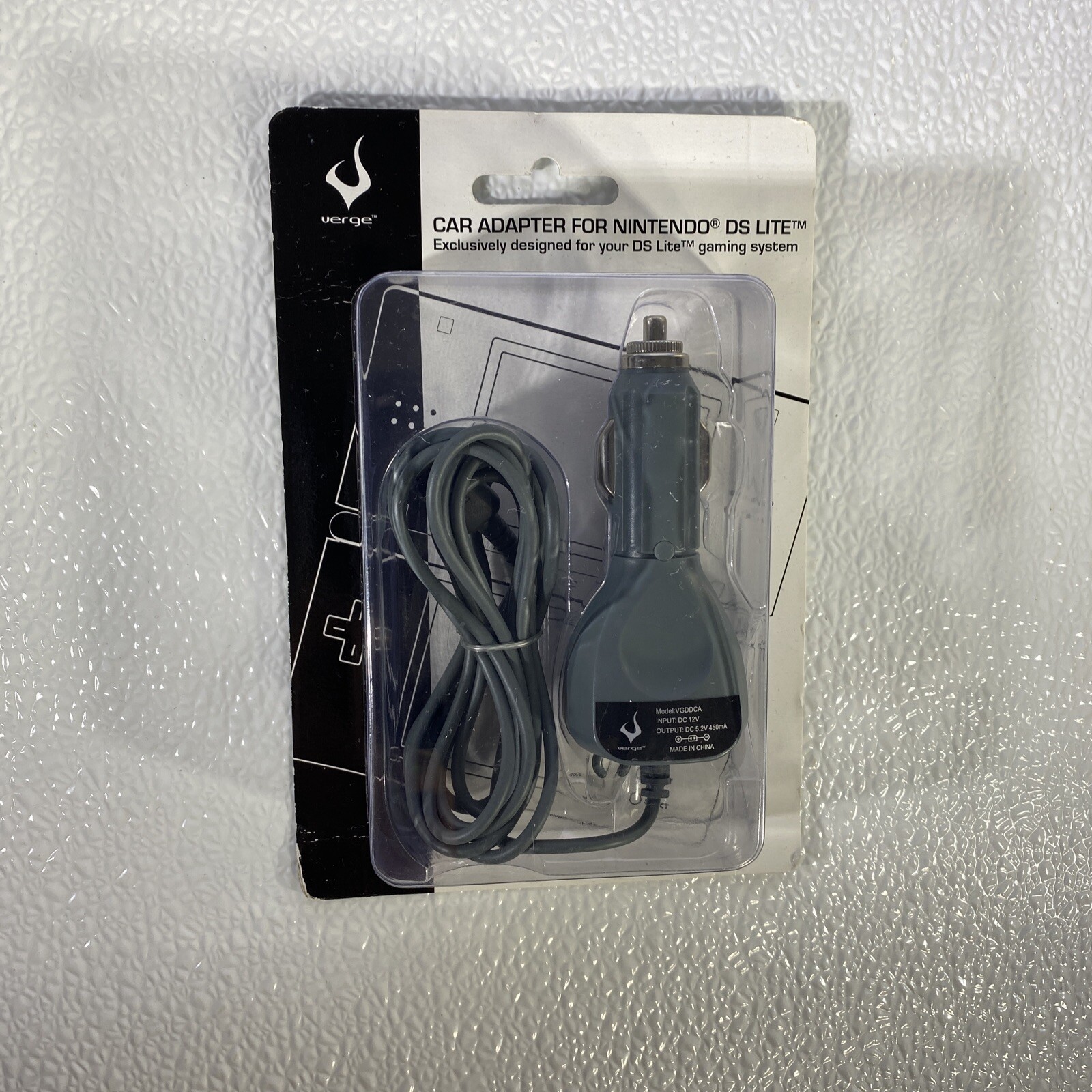 Verge Car Adapter Nintendo DS Lite Grey New 5ft Cord VGDDCA Vehicle Charger