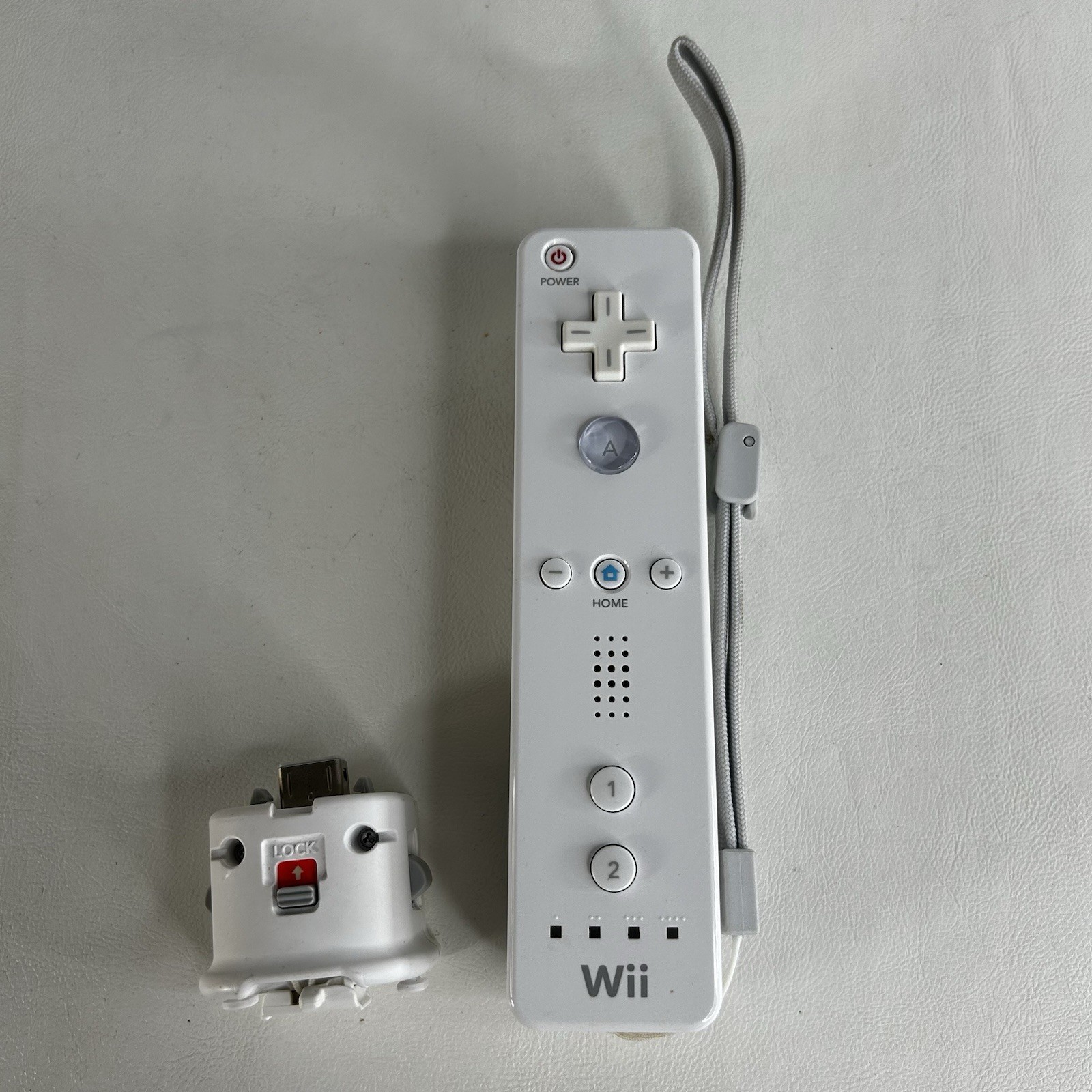 Wii Remote with Motion Plus Adapter for Parts Or Repair Only READ Description