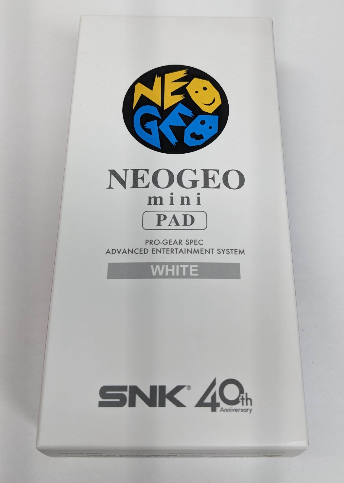 Neo Geo Mini Pad White Controller, SNK 40th Anniversary – New –