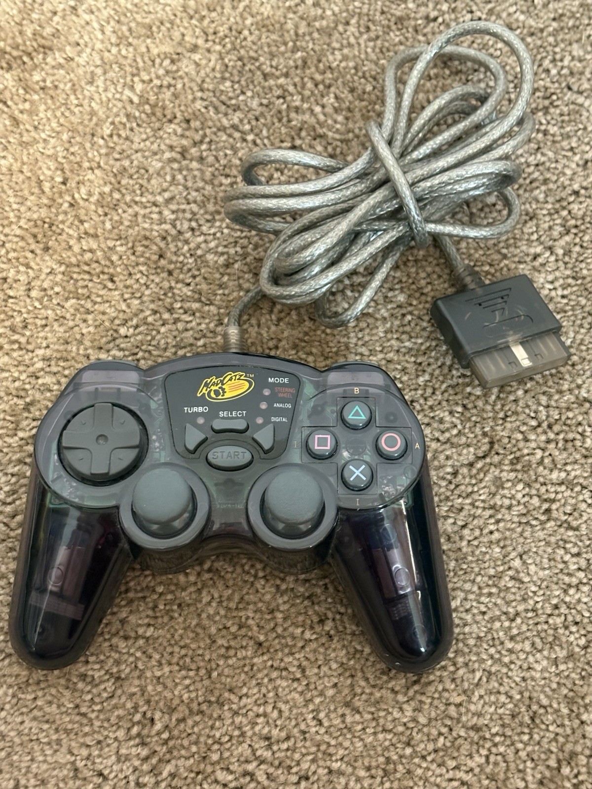 MadCatz Dual Force Clear Gray PS2 Wired Controller – Tested Working