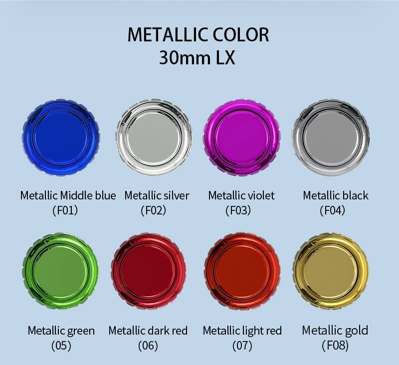 qanba Gravity metallic color 30mm Mechanical shaft Pushbutton (F07（8 pcs）)