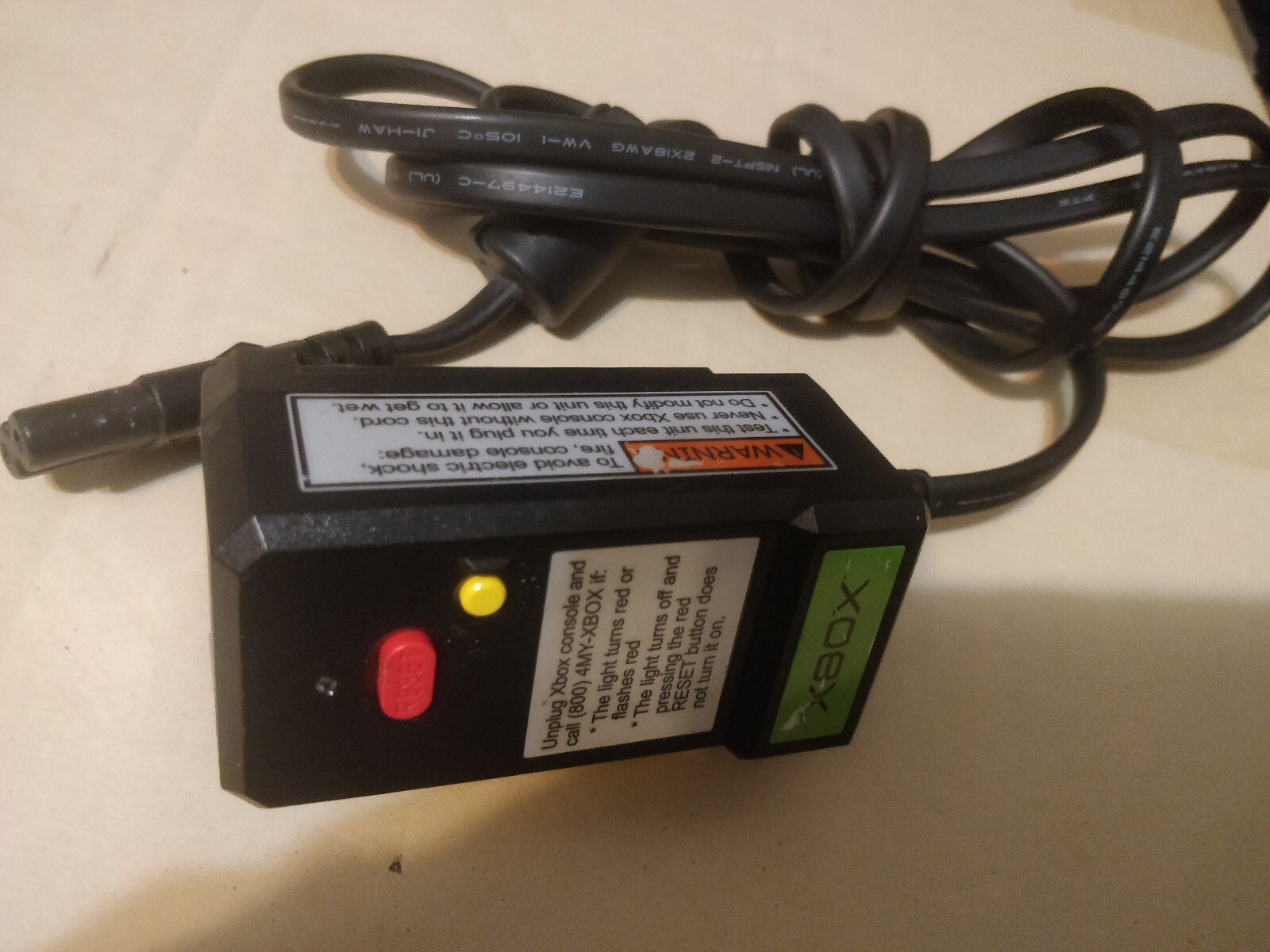 Lot of 5 x Original Microsoft OEM Xbox Power Surge Supply AC Adapter Cable