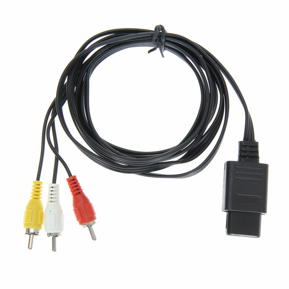 N64 SNES Gamecube 6FT RCA AV TV Audio Video Stereo Cable Cord For Nintendo 64