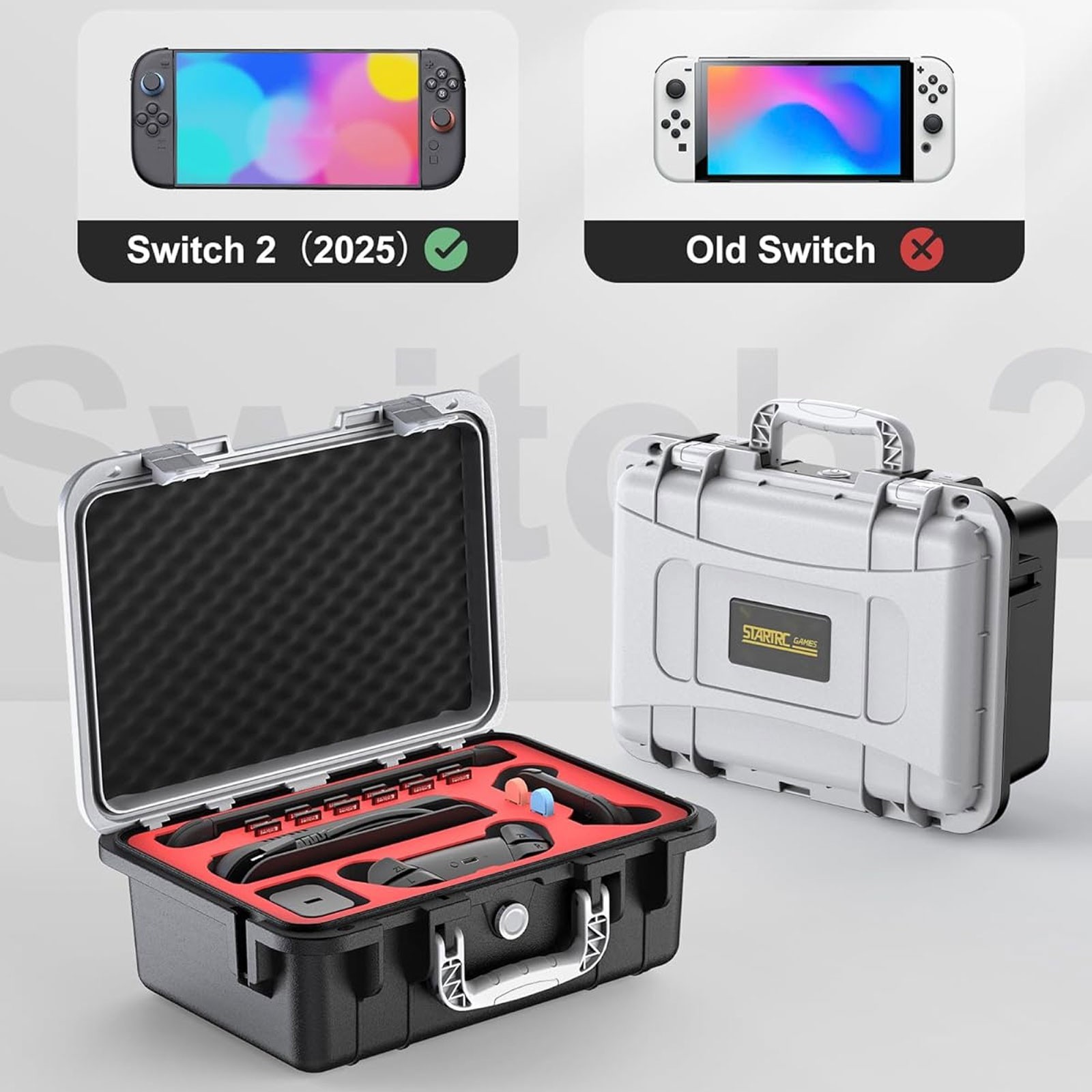 IP67 Waterproof Hard Case for Nintendo Switch 2 Console Dock Pro Controller Bag