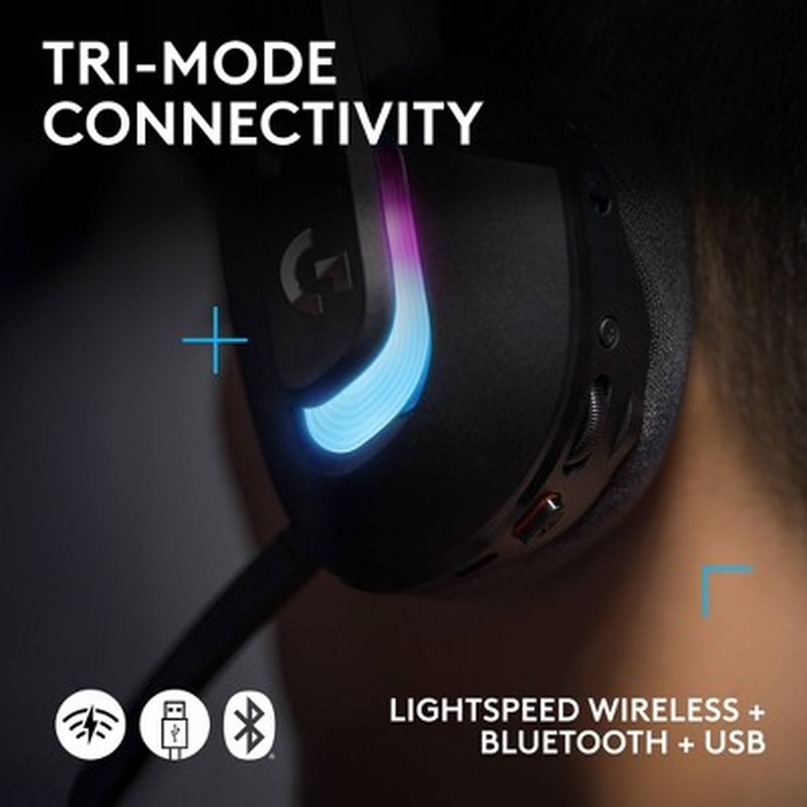 Logitech G522 Wireless Gaming Headset – RGB Lighting, 60hr Battery