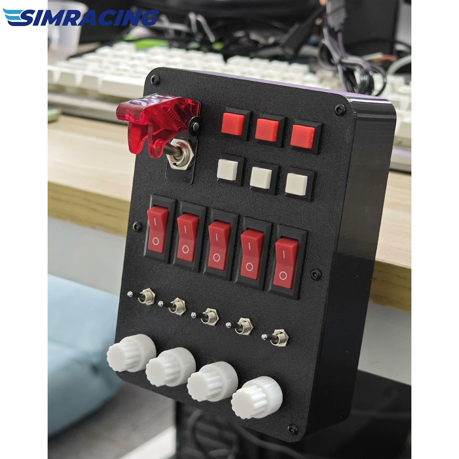 Racing Game/Flight Simulation Central Control Box PETG 3D-printed Shell 6 Button