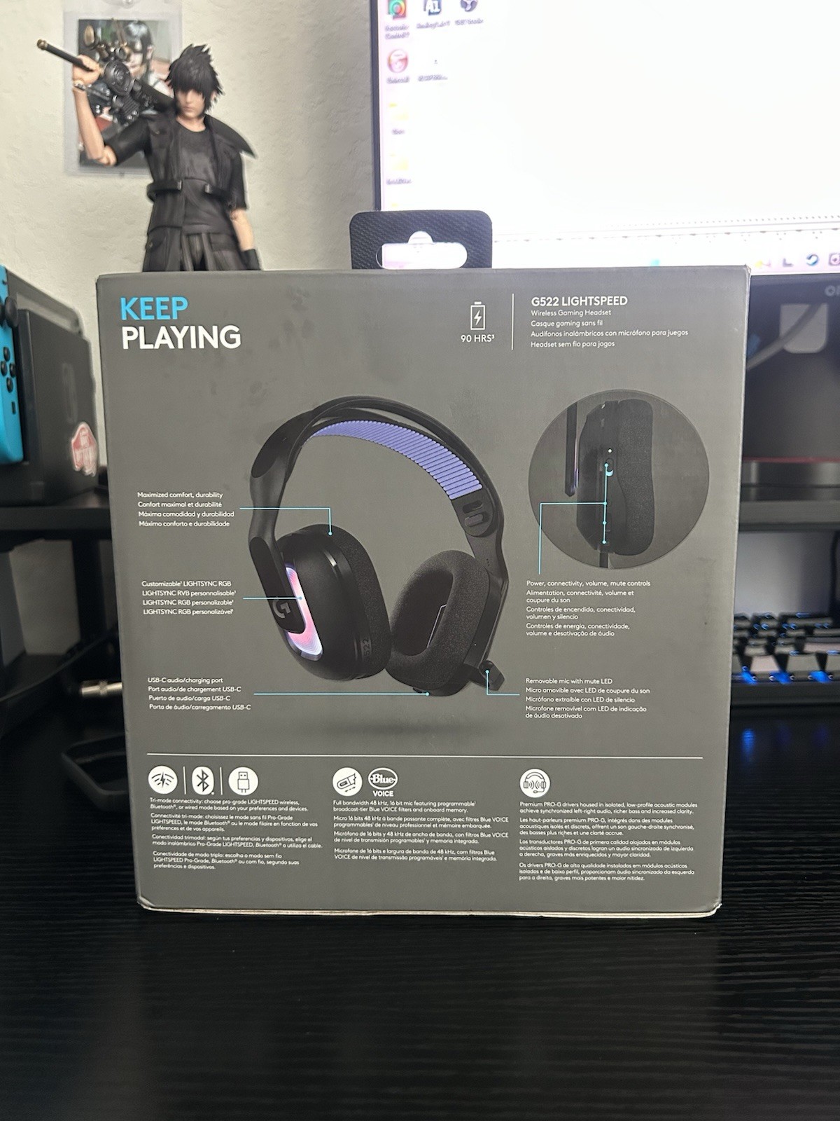 Logitech G522 Lightspeed Wireless Gaming Headset Black US SELLER