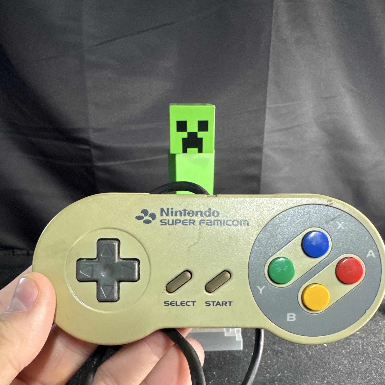 Nintendo Super Famicom Controller SHVC-005 Wired Gray Gamepad Region Free