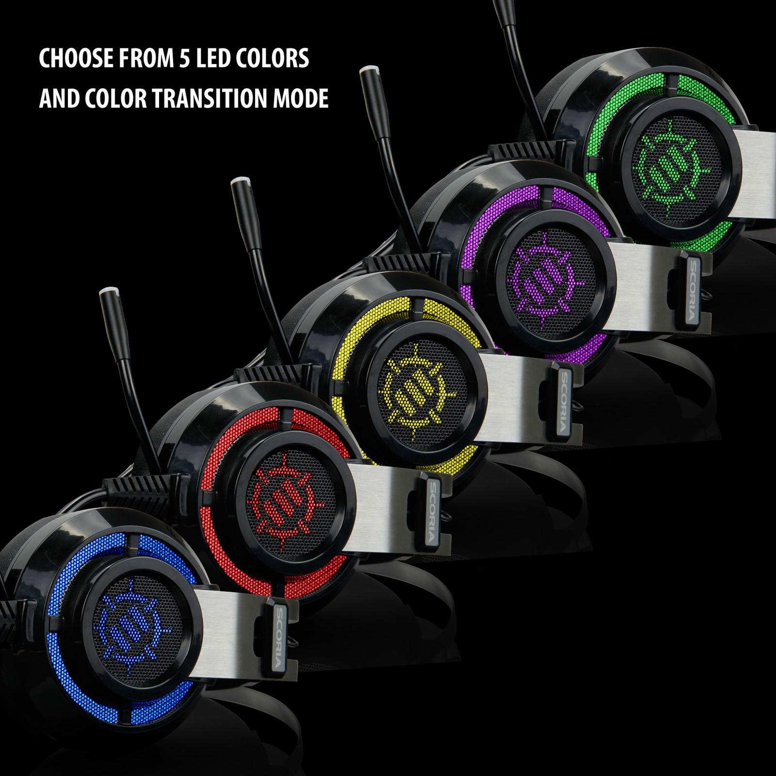 ENHANCE SCORIA PC Gaming Headset w/ 7.1 Virtual Surround , Adjustable Vibration