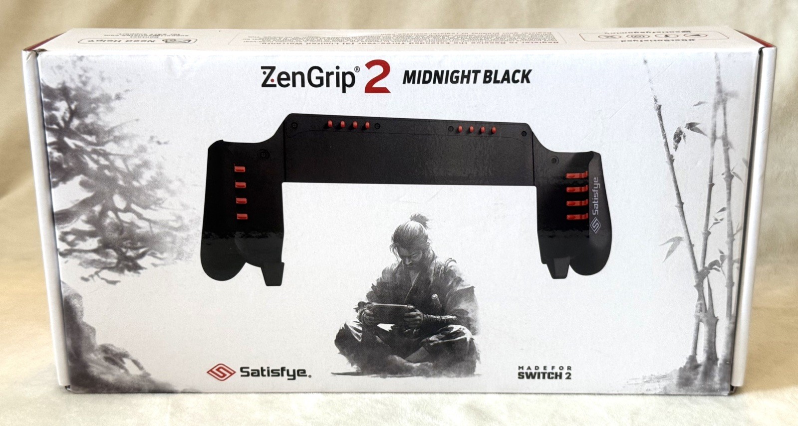 Satisfye ZenGrip 2 Midnight Black Ergo Grip + Case Bundle For Nintendo Switch 2