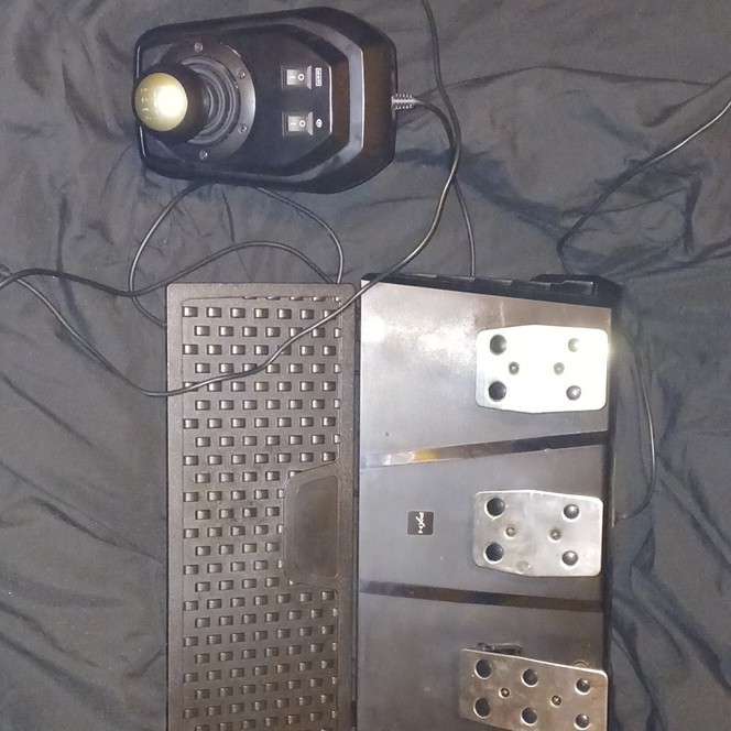 Racing Wheel Shifter Pedal Set Wired Ergonomic Black Silver