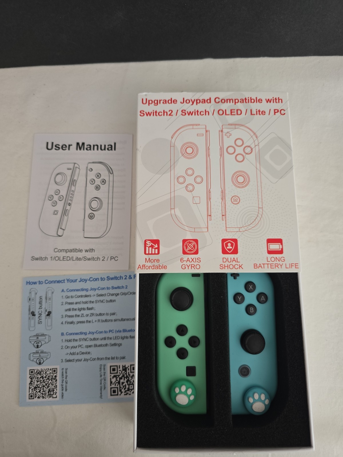 Joypad WirelessController For Nintendo Switch, Switch 2, PC Left + Right
