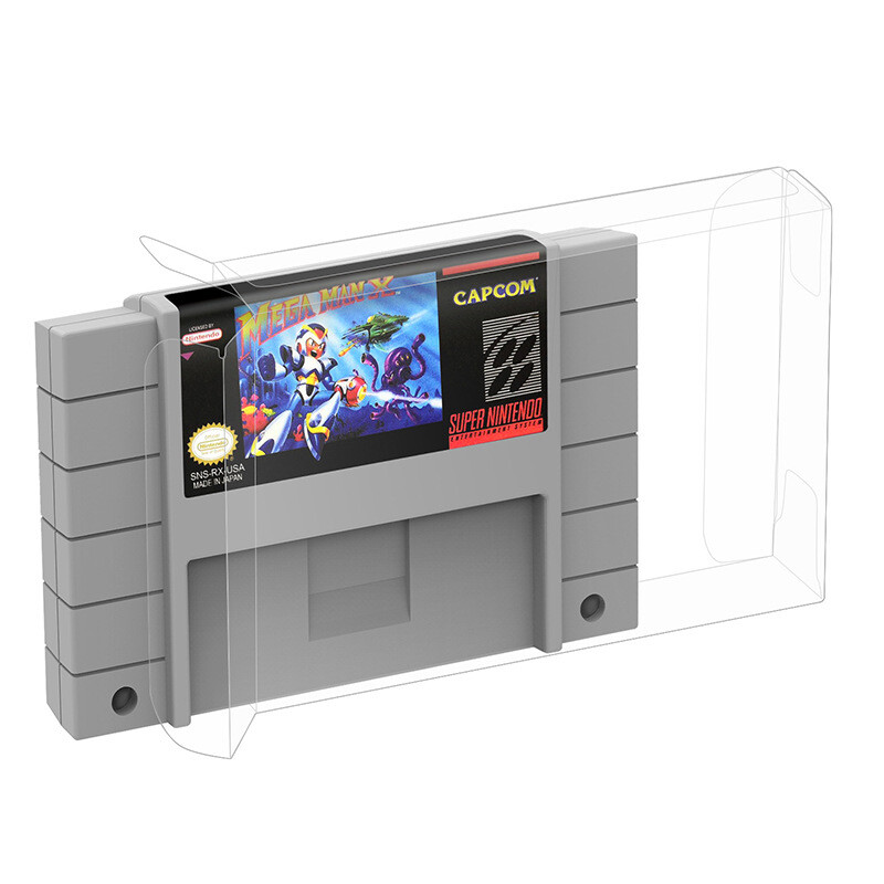 Display Protectors Clear Cases For Nintendo SNES CARTRIDGE Video Game Carts