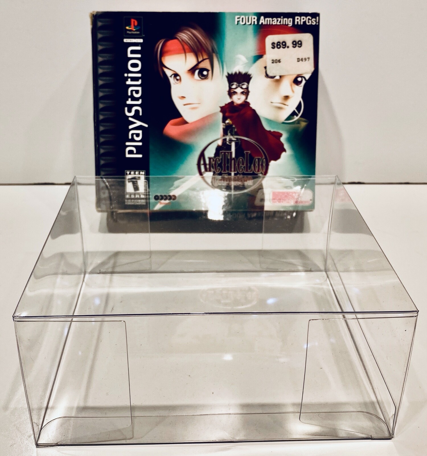 1 Box Protector For ARC THE LAD COLLECTION Playstation Clear Custom Display Case