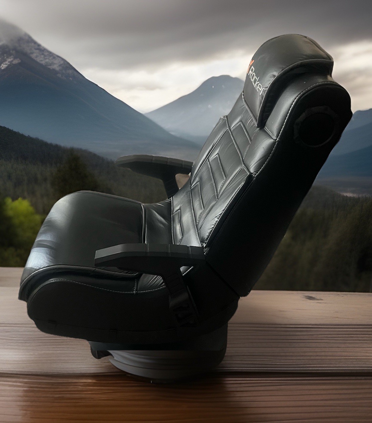 X Rocker, 5139601, Pro Series Pedestal 2.1 Video Gaming Chair, Black