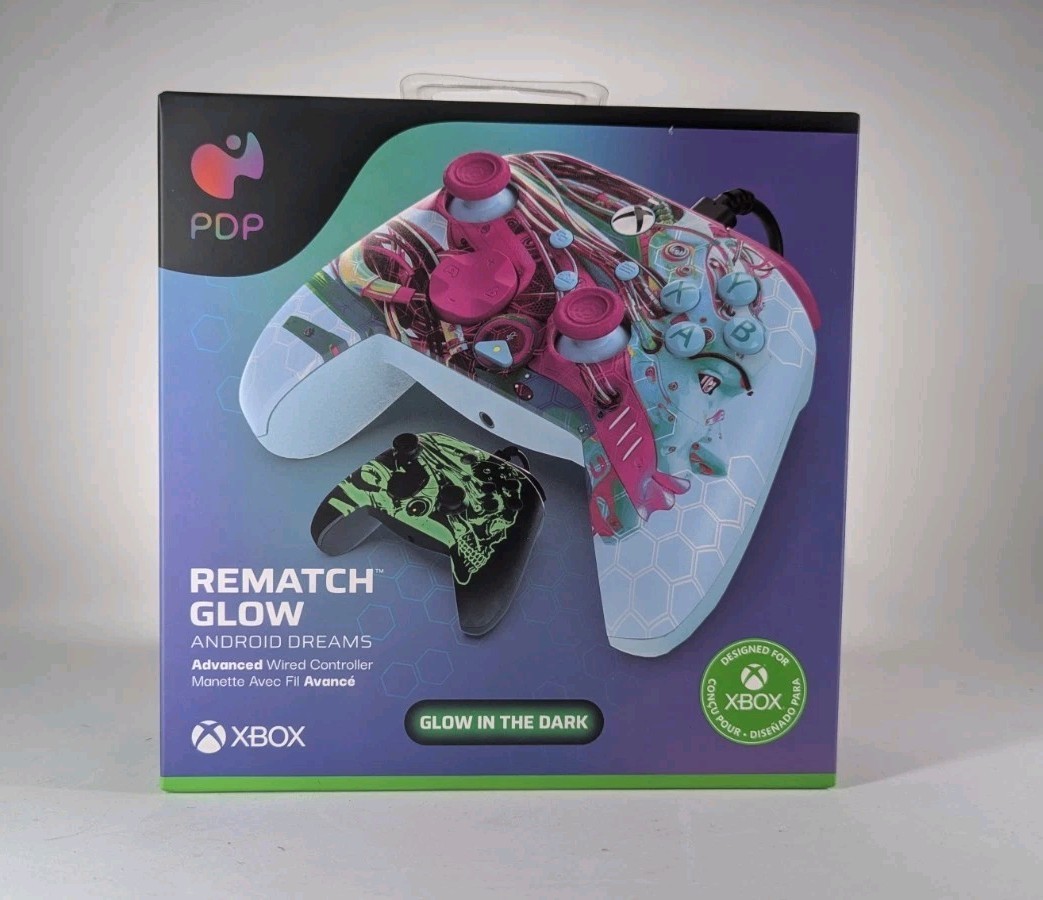 PDP Gaming REMATCH GLOW Enhanced Wired Gaming Controller for XBOX • BRAND NEW