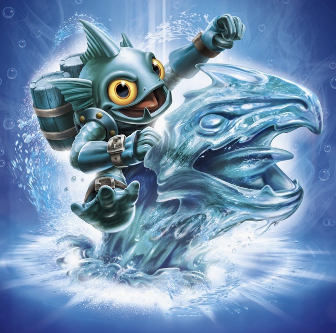 Skylanders – Trap Team – Buddy Pk – Tidal Wave Gill Grunt/Gill Runt 💦 BNIFSP