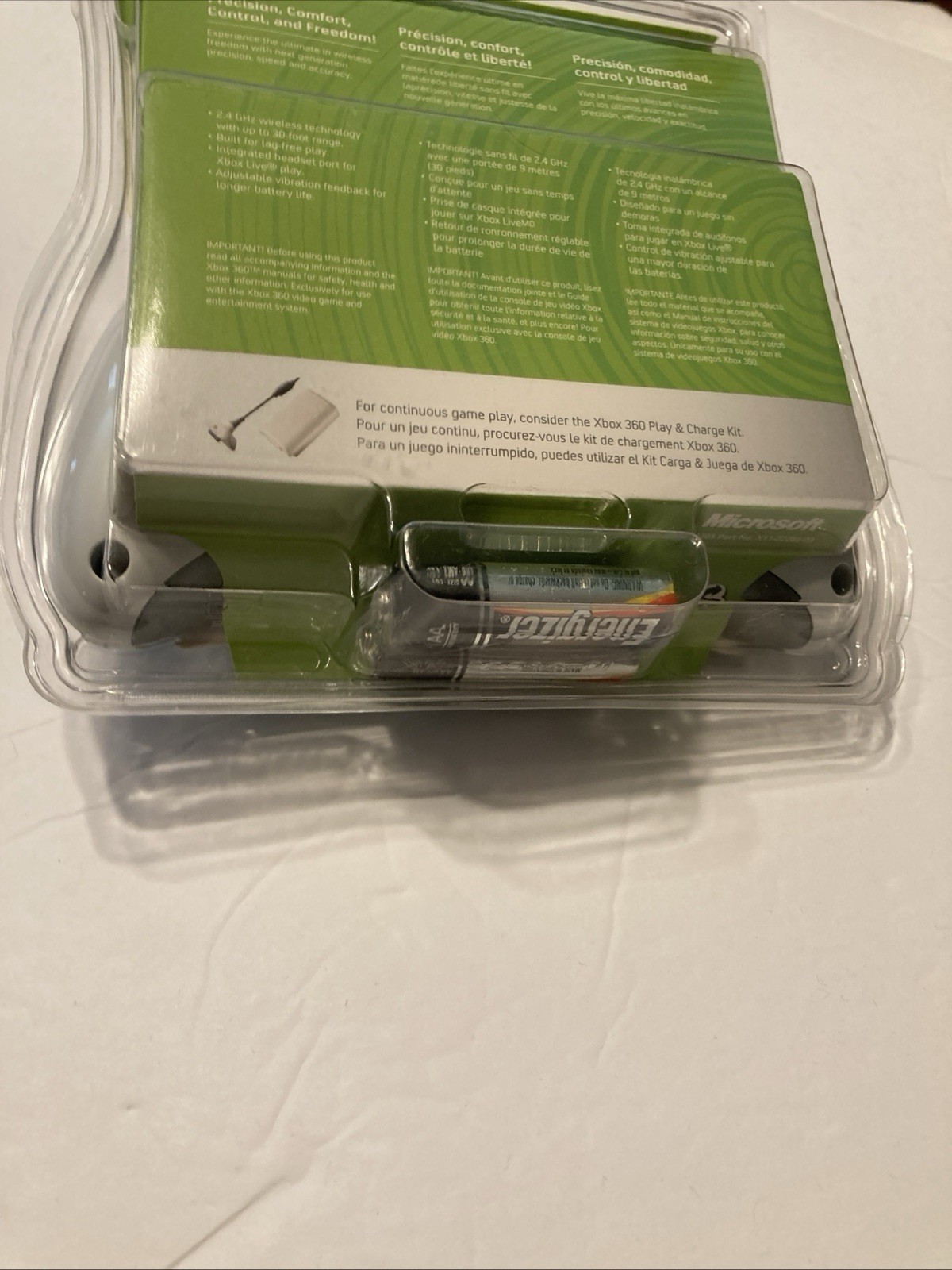 Microsoft Xbox 360 OEM Wireless White Controller 84F-00001