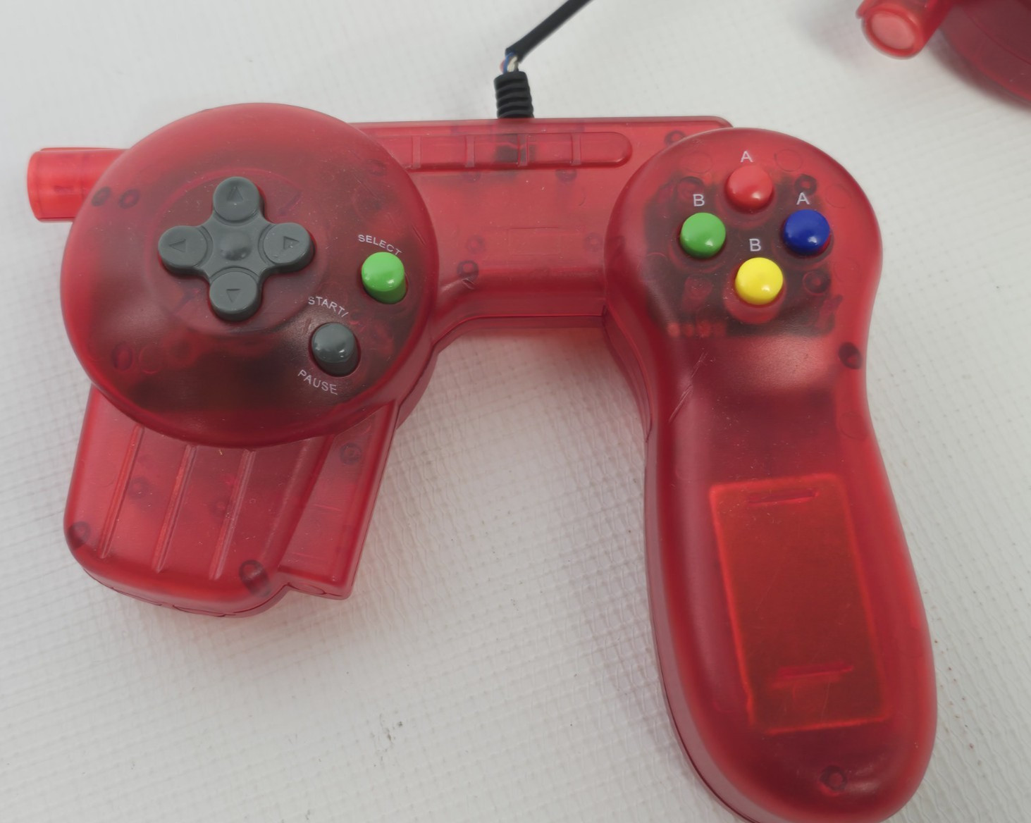 2 Protech XL 39 Transparent Red Portable Video Game Console Controller With Cord