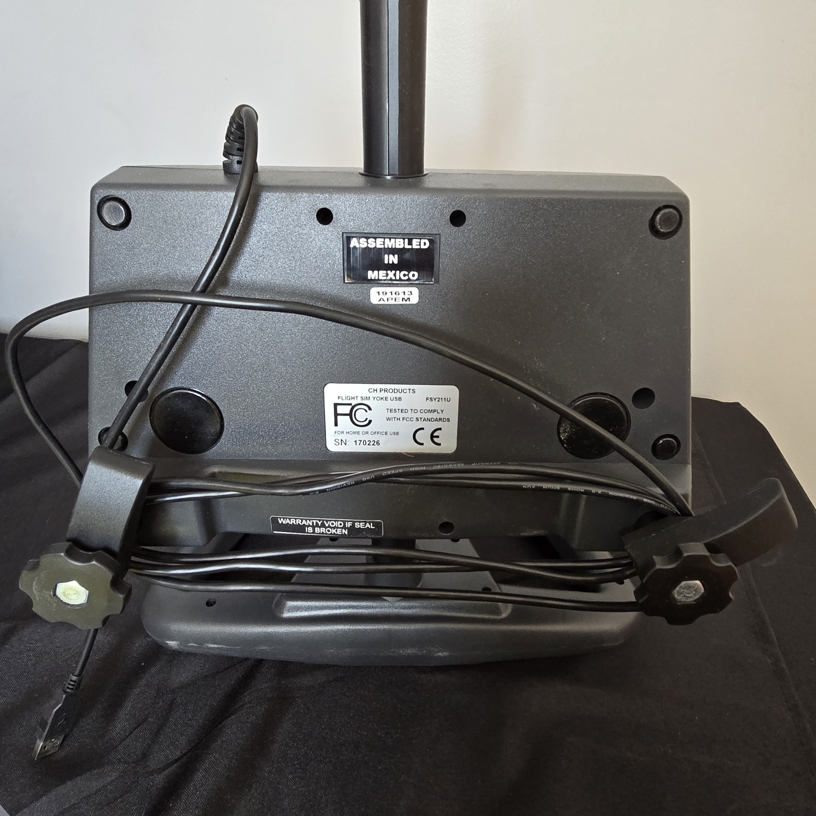 CH Products Flight SIM Yoke FSY212U *No Software Included Tested Works USB