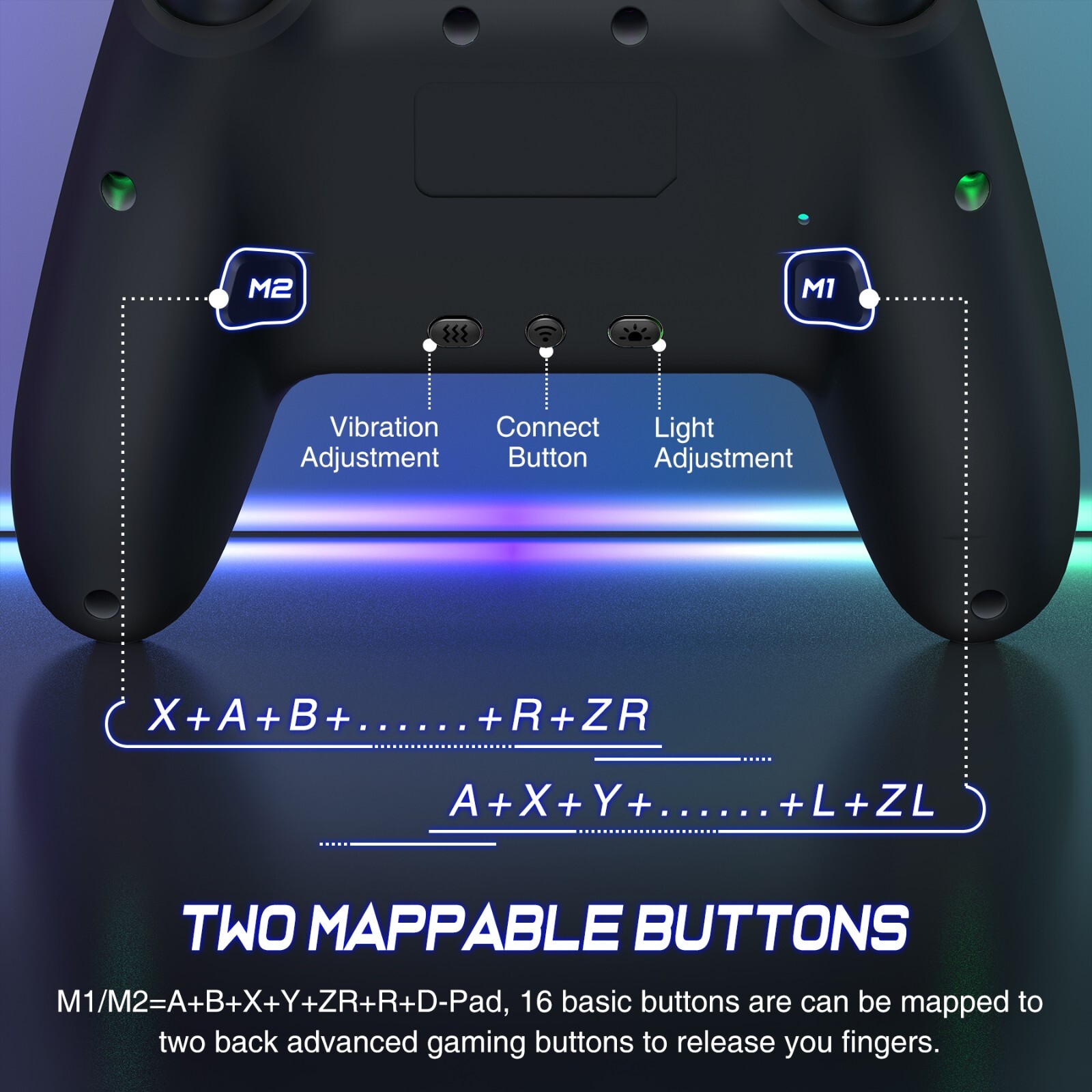 PC Controller w/ Holder,Wireless Bluetooth Controller for PC,Switch,iOS,Android