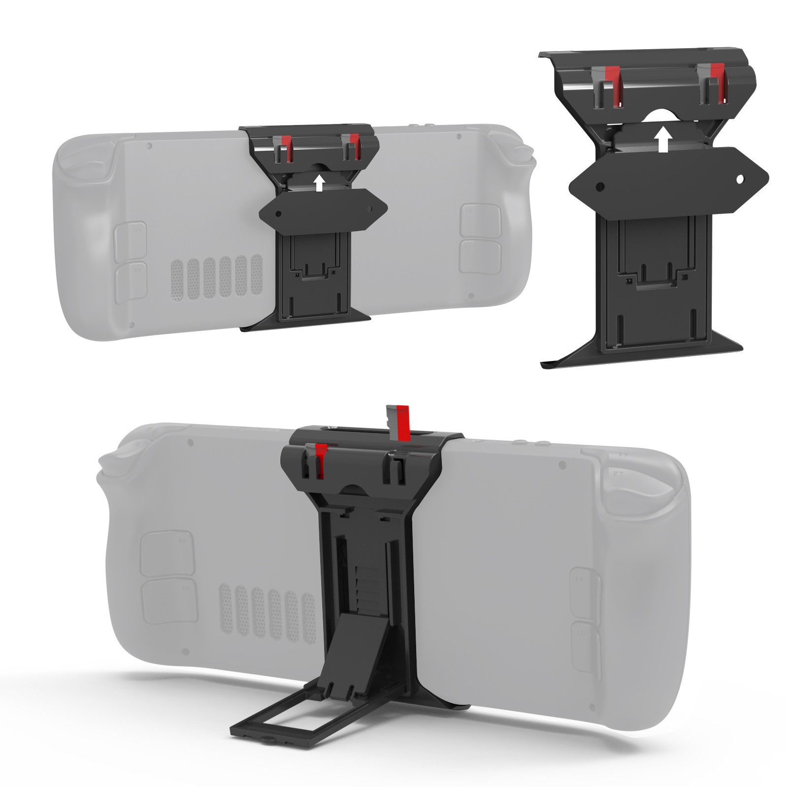 2 in 1 External Base Stand Holder TF Card Storage Rack for Steam Deck Console