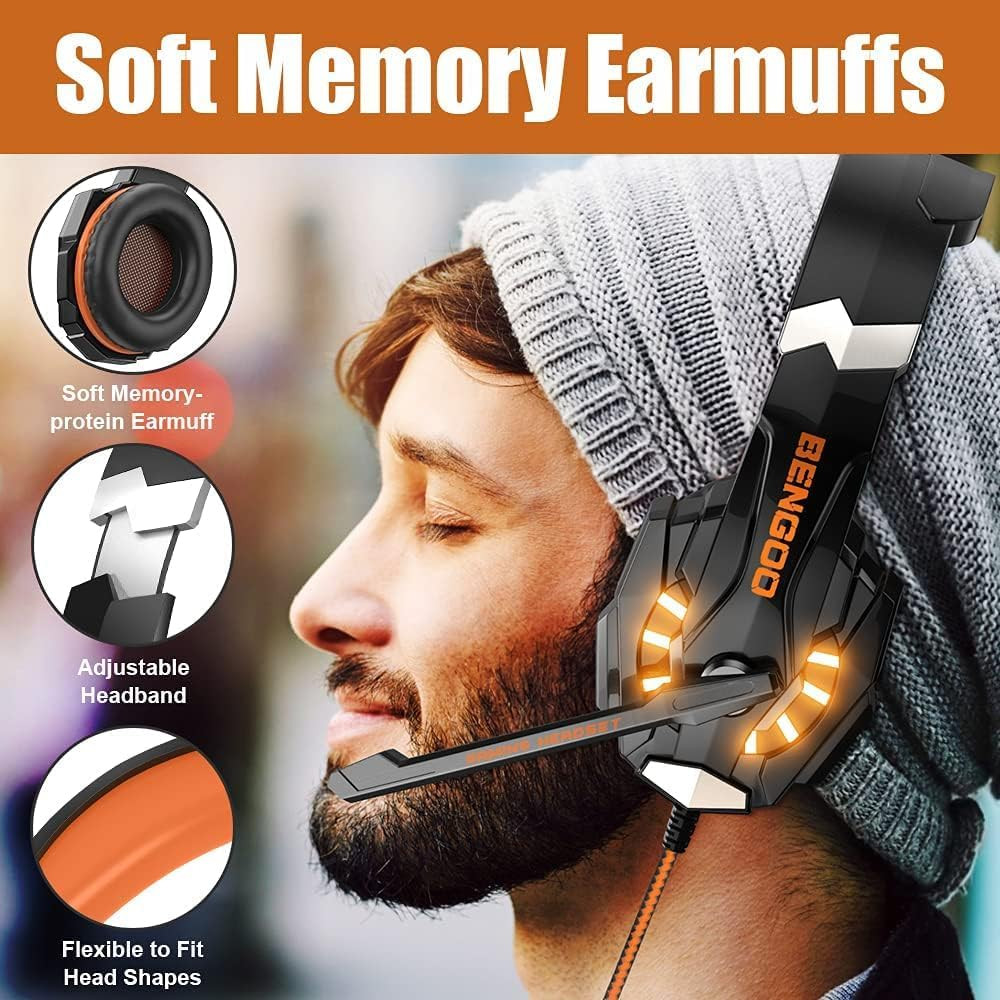 BENGOO G9000 Stereo Gaming Headset for PS4, PC, Xbox One Controller, Noise Cance