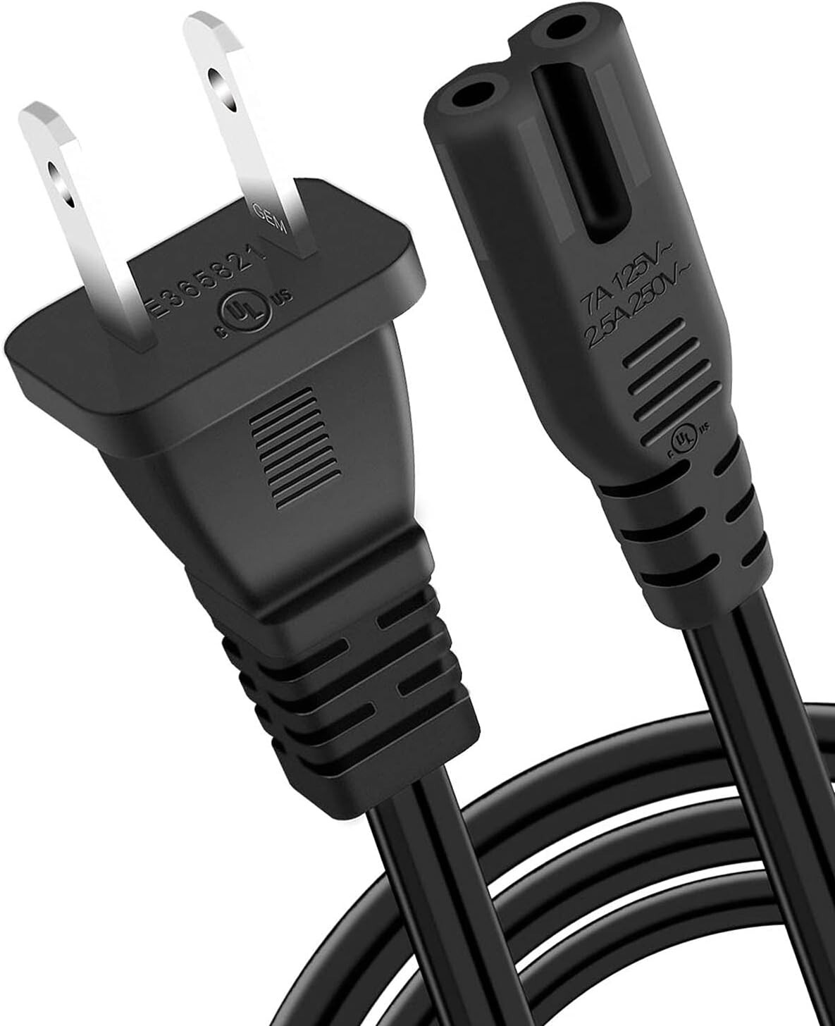 [UL Listed] 12Ft Long AC Power Cord for PS5 PS4 PS3,Xbox One Black