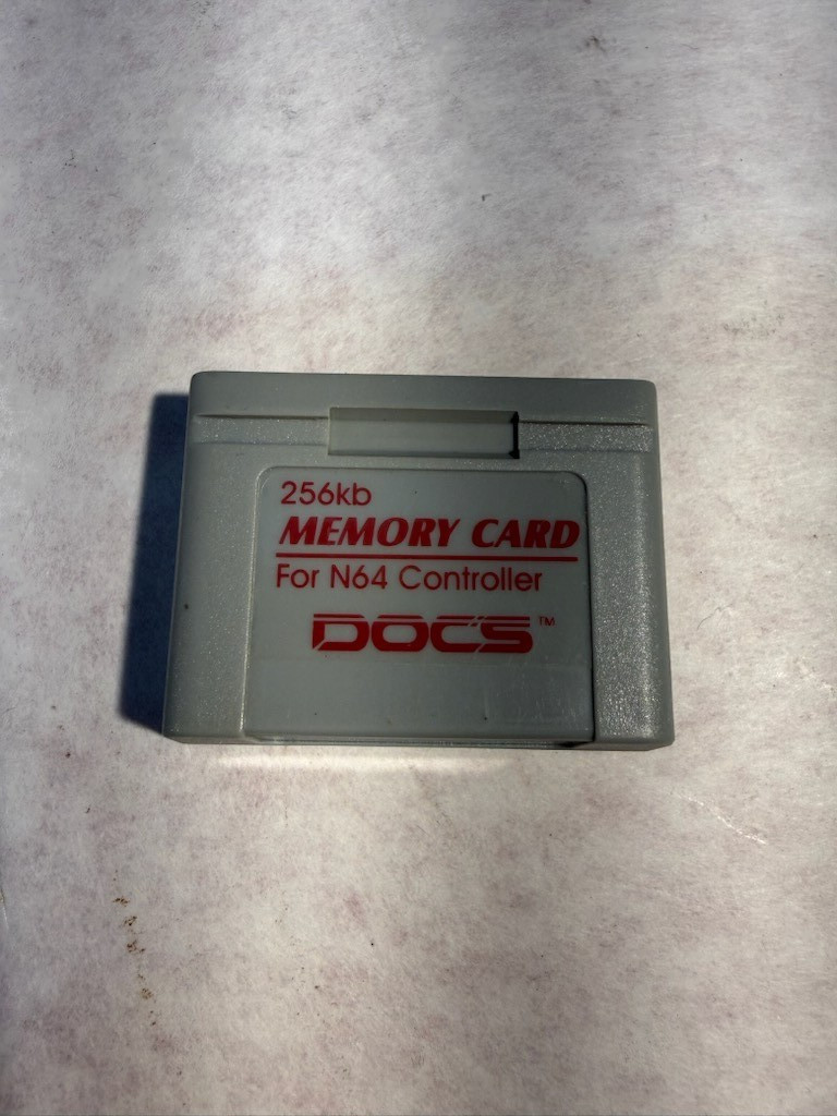 DOCS 256kb N64 Memory Card Pak Nintendo 64 Controller Card Save Pack