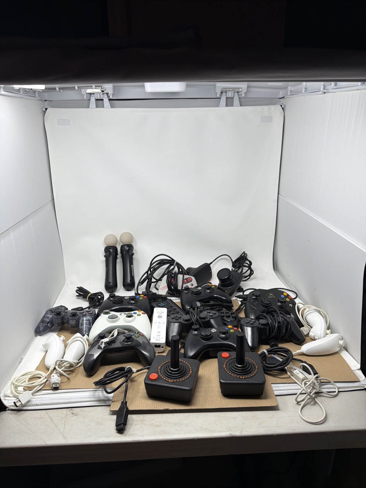 Mixed Lot Of 23 Game Controllers & Accessories Untested For Parts Or Repair