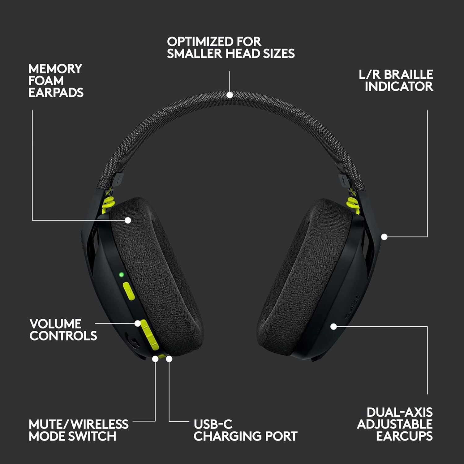 Logitech G435 Ultra-light Lightspeed Bluetooth Gaming Headset – No USB Receiver