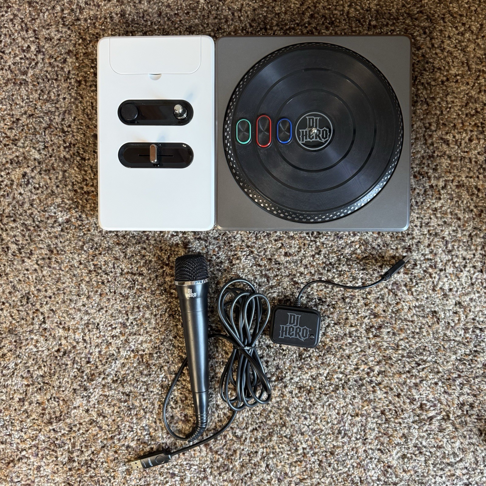 DJ Hero Turntable Dongle Microphone For PS3 PlayStation 3 Tested Working