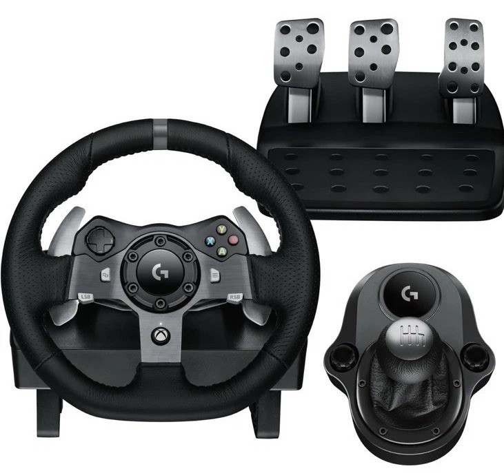Logitech G920 Racing Wheel, With Pedals And Shifter