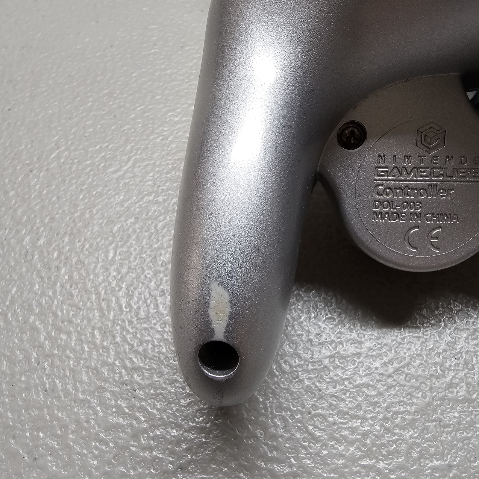 Nintendo GameCube Controller DOL-003 Platinum Silver OEM Authentic Tested (A)