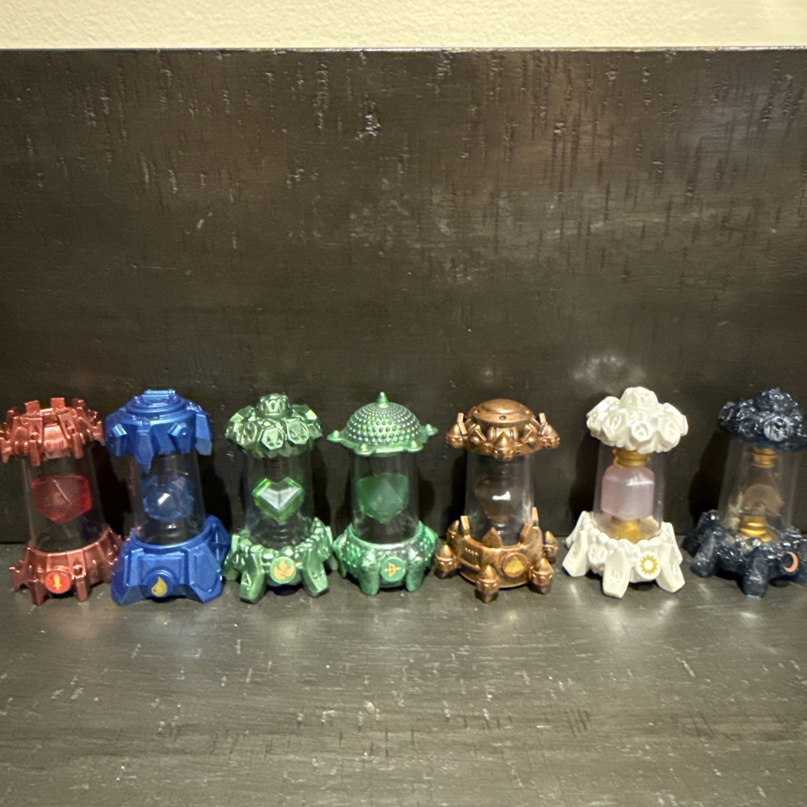 Skylanders Creation Crystal Lot 7 Fire Water Tech Life Earth Light Dark