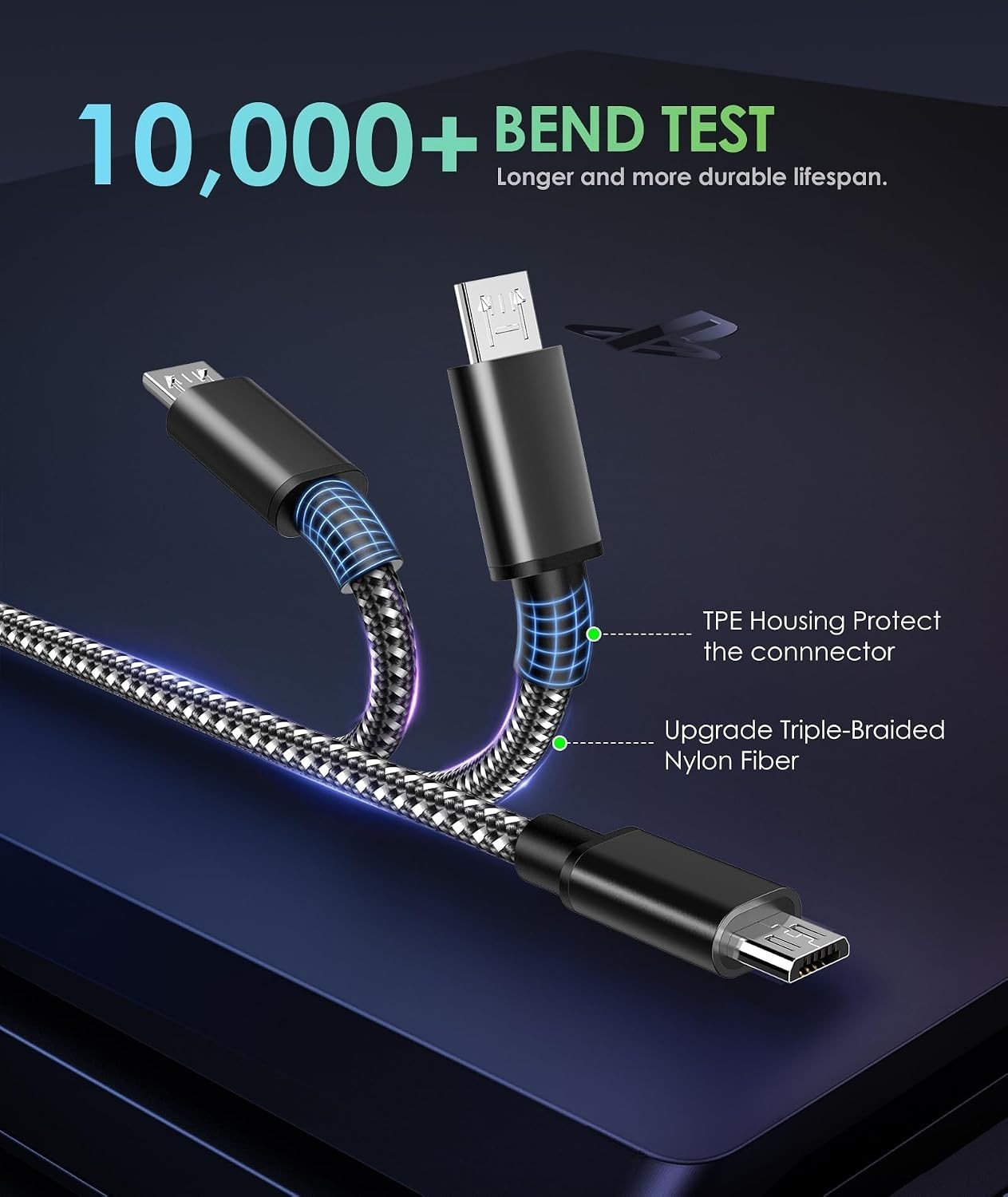 Super Long 16 FT Micro USB Cable for PS4 and Xbox Controllers – High Speed