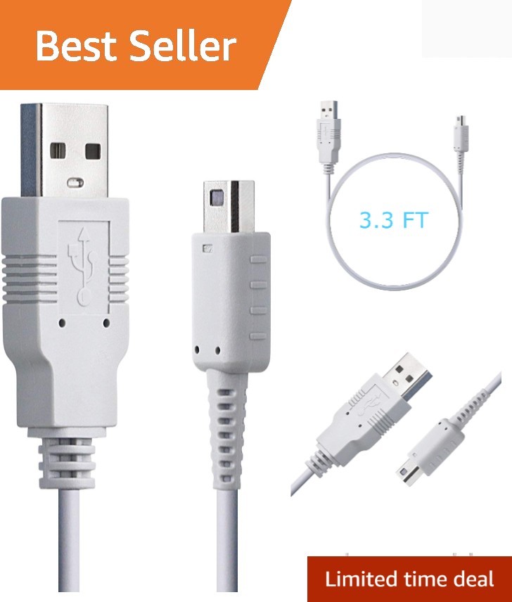 Tangle Free USB Charger Cable for Wii U Gamepad – 100cm Length for Easy Charging