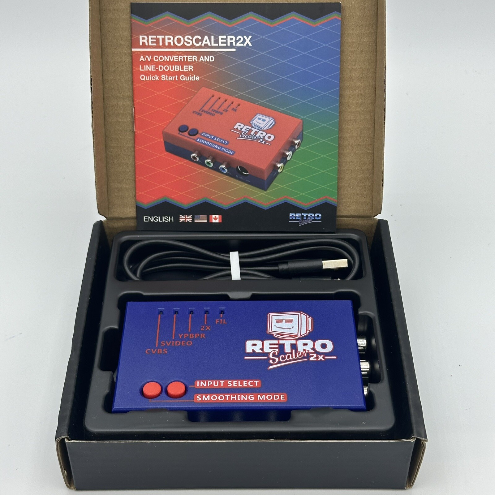 RetroScaler2x AV to HDMI Up-Scaler Converter Line-Doubler Retro Consoles Tink
