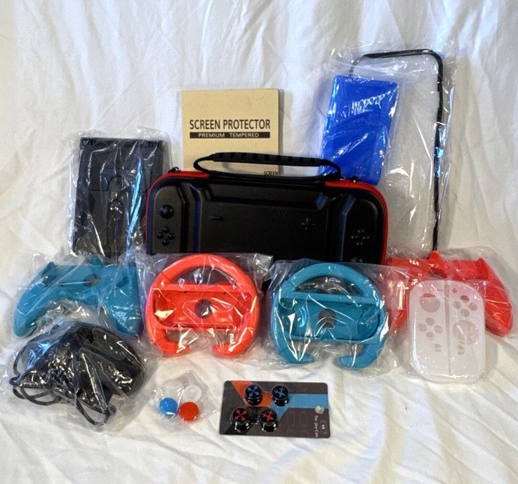 13pc Nintendo Switch Accessory Bundle Kit Carrying Case, Screen Protector, more