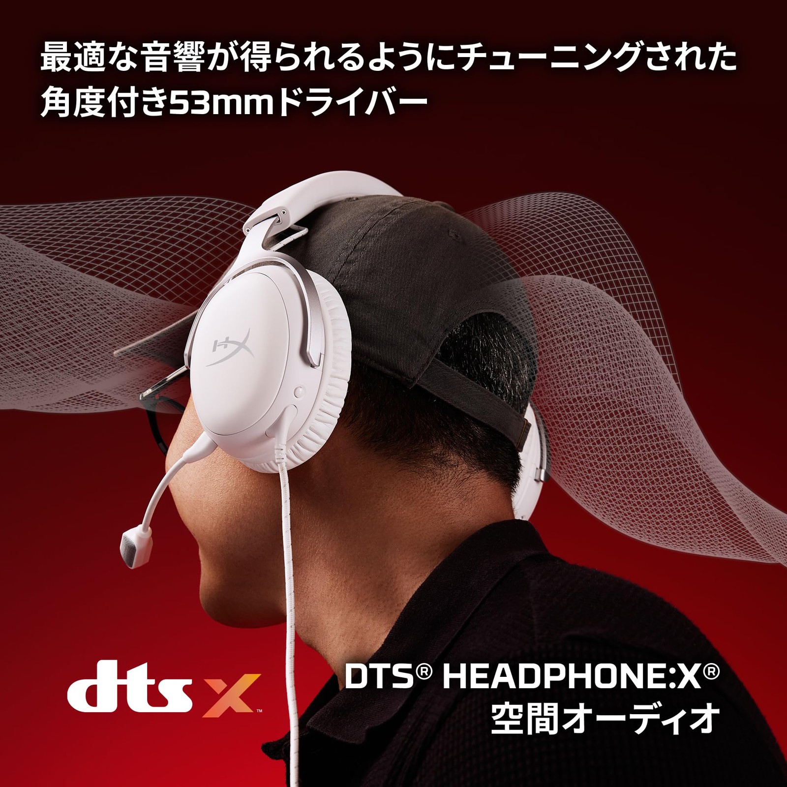 HyperX Cloud III Gaming Headset DTS White BS7C1AA