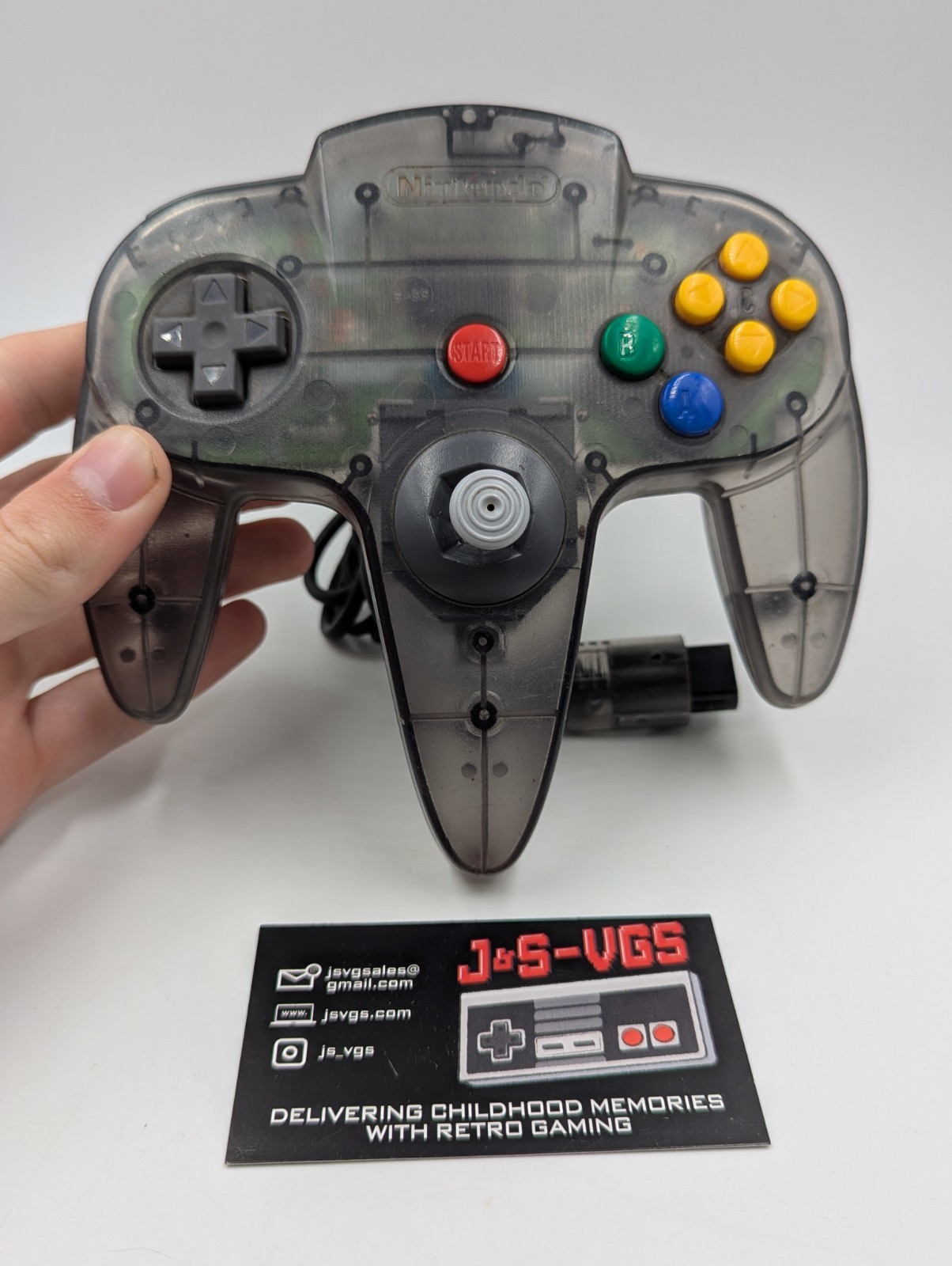 Nintendo 64 Controller Smoke Gray Clear N64 OEM Controller Gray