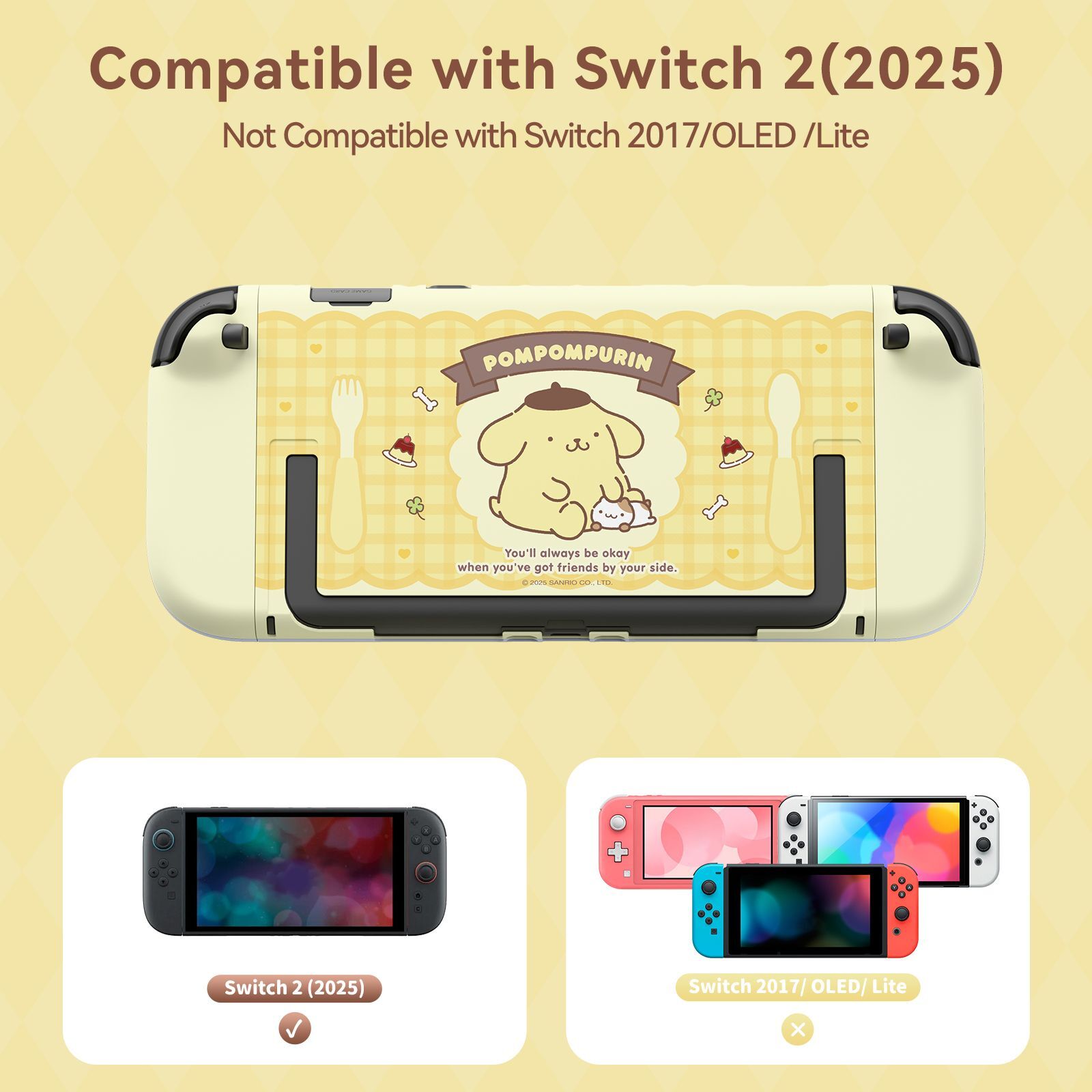 Cartoon Shell Skin Protective Case for Nintendo Switch 2025 Yellow Dog