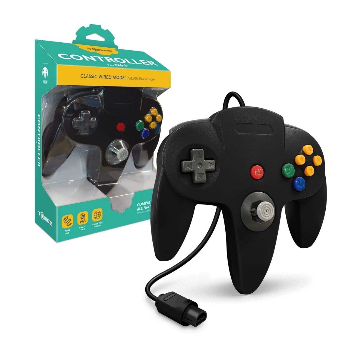 Tomee Controller for N64(Gold/Gray/Yellow/Red/Green/Black/Blue/Turquoise/Purple)